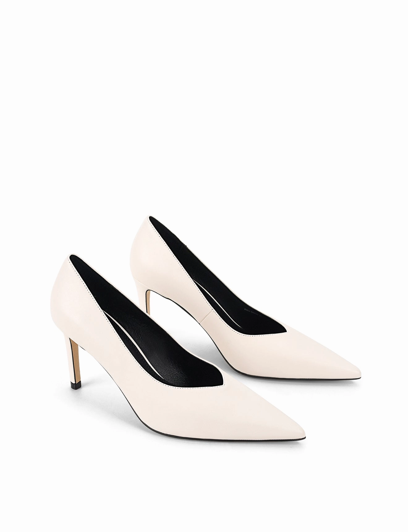 Zulu Full Pumps - Chalk White Leather