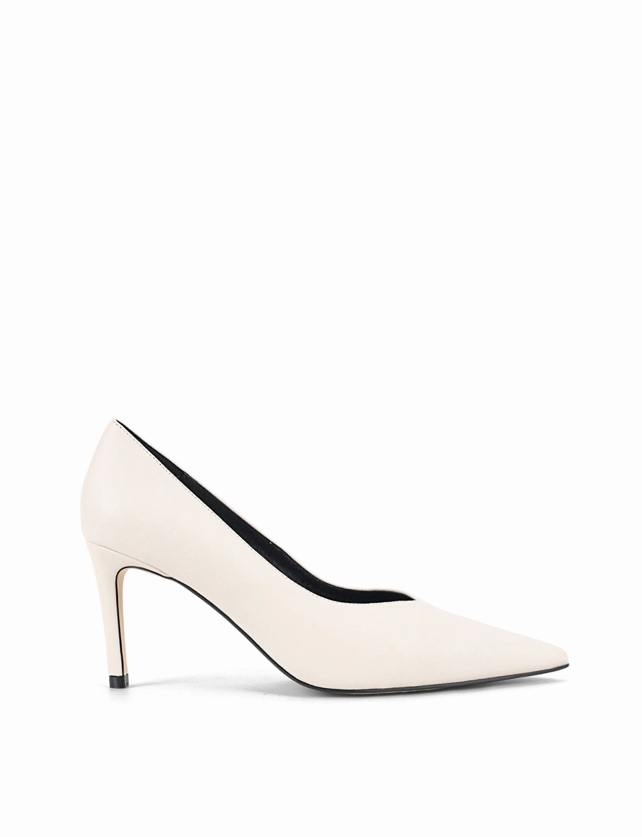 Zulu Full Pumps - Chalk White Leather